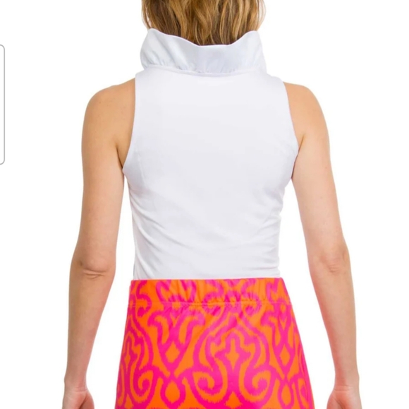 Gretchen Scott White Jersey Sleeveless Ruffneck Top - Picture 3 of 13